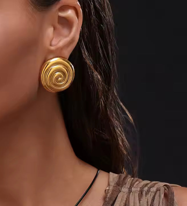 GOLDEN SPIRAL EARRINGS