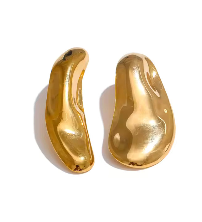 Bold Dual Sphere Earrings – Avant-Garde Gold