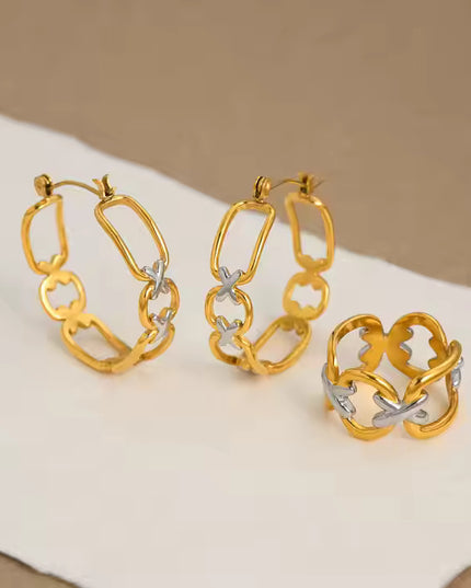 LUXE CHAIN HOOPS - EARRINGS - EXCLUSIVE