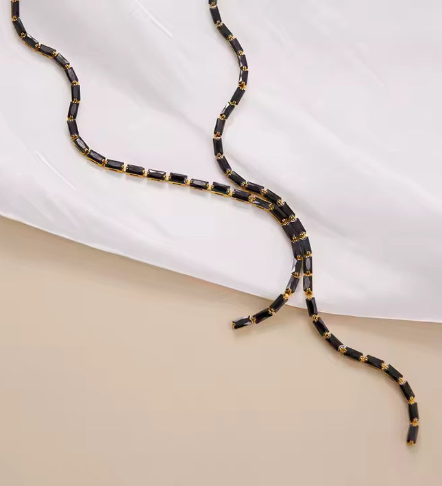 NOIR LUXE LARIAT PREMIUM NECKLACE - LIMITED EDITION