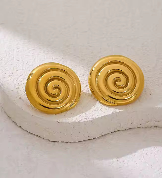 GOLDEN SPIRAL EARRINGS