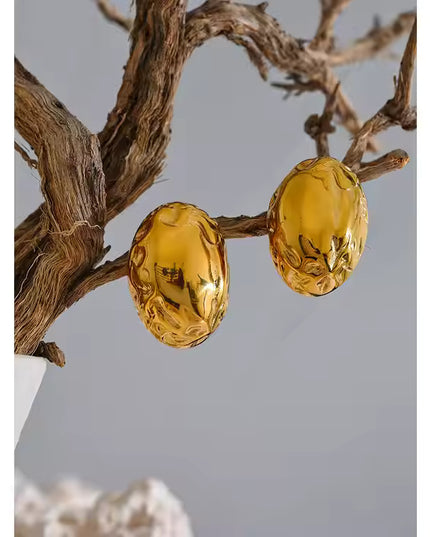 Gilded Essence Earrings – Bold Elegance in Gold