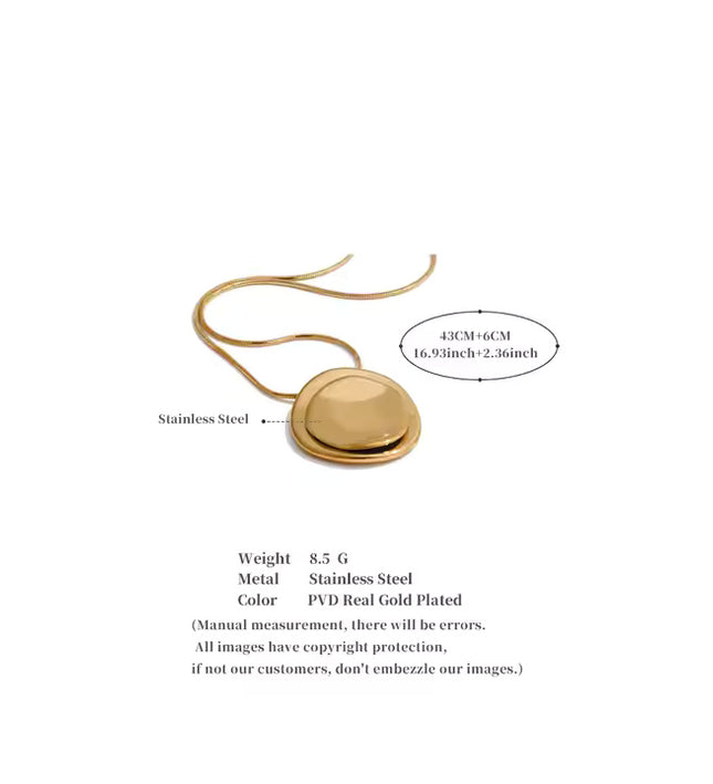 Celestial Orbit Pendant Necklace – Dual-Tone Harmony In Gold