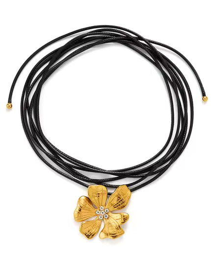 GOLDEN FLORA CHOKER - NECKLACE