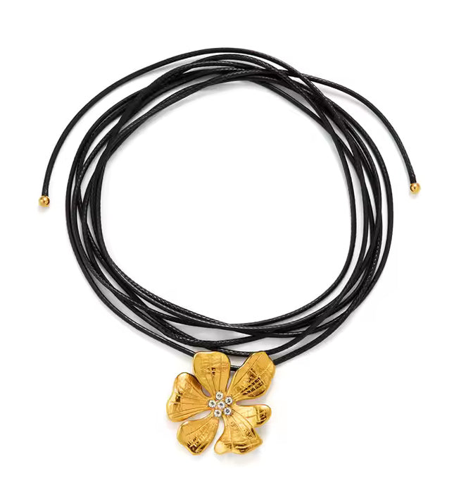 GOLDEN FLORA CHOKER - NECKLACE