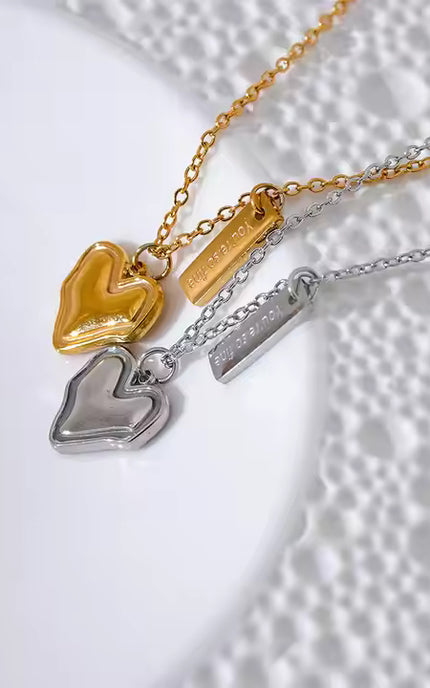 Melted Heart Necklace – A Love-Inspired Statement in Gold