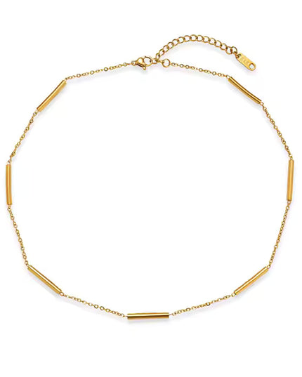 MINIMALIST GOLD BAR CHAIN - NECKLACE