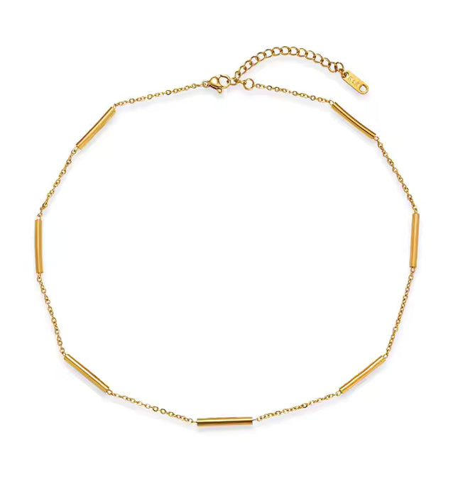 MINIMALIST GOLD BAR CHAIN - NECKLACE